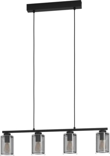 Eglo Zocabon Langbord 4Xe27 Svart/Klar Eglo Zocabon Langbord 4Xe27 Svart/Klar