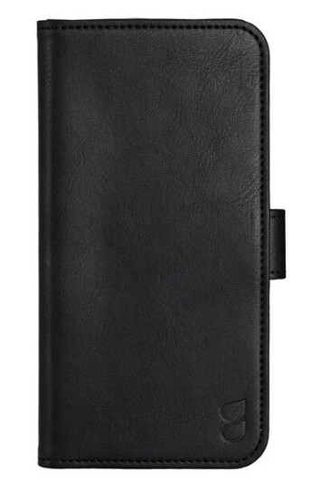 Gear Lommebokdeksel i Lær for iPhone 16 med 3 Kortlommer Svart