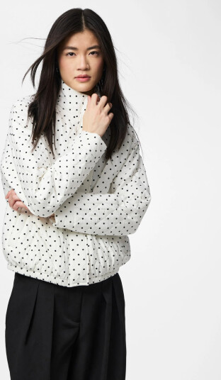 Pieces Pcfamilla Quilted Bomber Jacket White M Pieces Pcfamilla Quilted Bomber Jacket White M