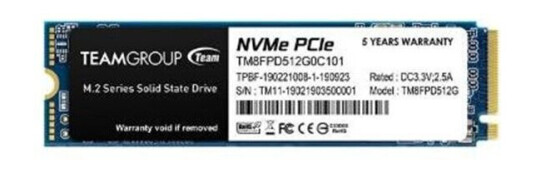 Team Group MP33 Pro SSD - 512GB - PCIe 3.0 - M.2 2280