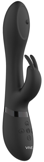 VIVE Mira Oppladbar Triple-Action G-Punkt Rabbitvibrator     - Svart