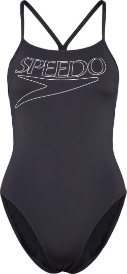 Speedo Endurance+ Logo Thin Strap One Piece Black 46