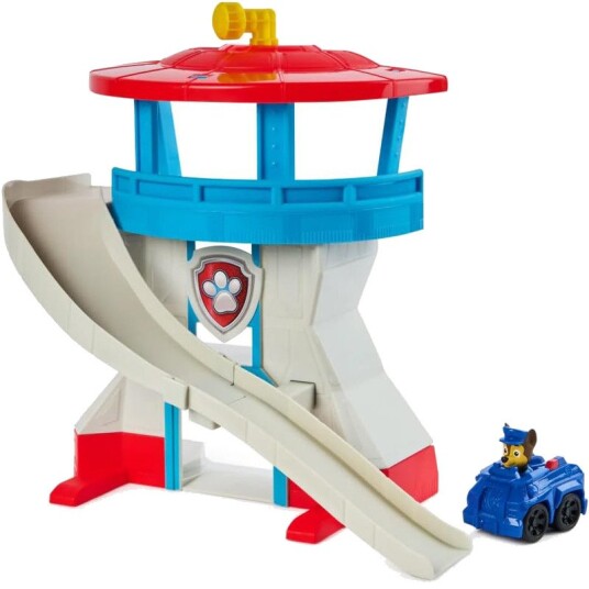 Paw Patrol Lekesett Med Chase Kjøretøy Rescue Racer Lookout Tower