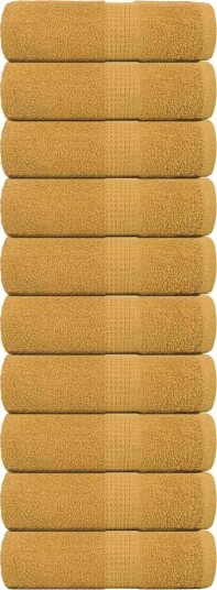 vidaXL Vaskehåndklær FROGN 10 stk gull 30x30 cm 360 gsm vidaXL Vaskehåndklær FROGN 10 stk gull 30x30 cm 360 gsm