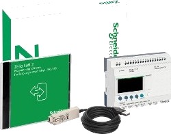 Schneider Programmerbar Logic Controller 26 I/O 24V Dc Rtc/Lcd Zelio Sr3pack2bd