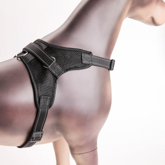 LEO-K9 hundesele i pustende air mesh materiale