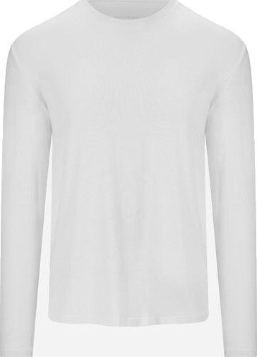 Panos Emporio Bamboo cotton longsleeve tee M hvit herre