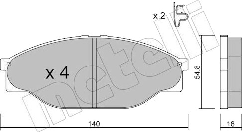 METELLI 22 0433 0 Bremseklosser