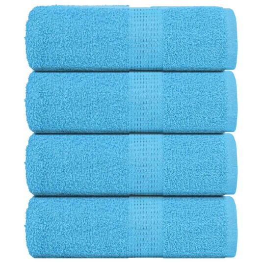 Vaskehåndklær FROGN 4 stk turkis 30x30 cm 360 gsm Vaskehåndklær FROGN 4 stk turkis 30x30 cm 360 gsm