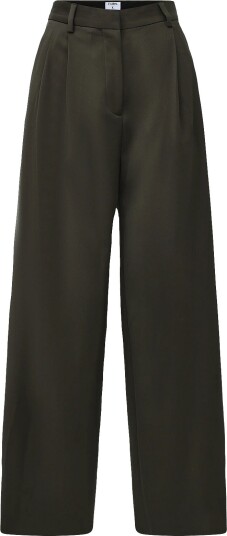 Filippa K Darcey Wool Trousers DARK MOSS GREEN 34