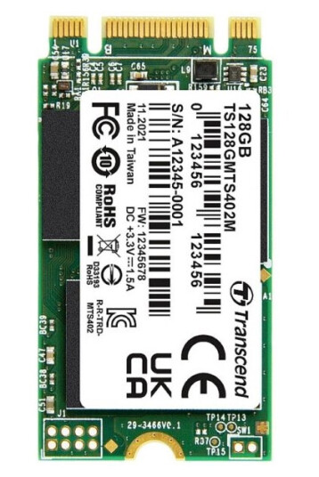 Transcend Mts402m - Ssd - 128 Gb - Intern - M.2 2242 (Dobbeltsidig) (M.2 2242 (Dobbeltsidig)) - Sata 6 Gb/S Transcend Mts402m - Ssd - 128 Gb - Intern - M.2 2242 (Dobbeltsidig) (M.2 2242 (Dobbeltsidig)) - Sata 6 Gb/S