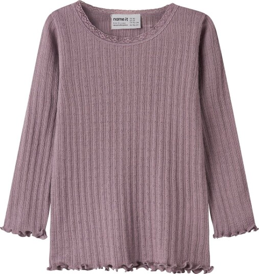 name it Nmfwossa Wo/Si Rib Ls Top - Purple - 116 name it Nmfwossa Wo/Si Rib Ls Top - Purple - 116