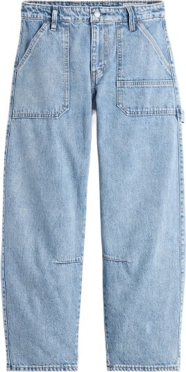 GAP Mid Rise Barrel Utility Jeans From The Gap Collection LIGHT WASH 28 Regular