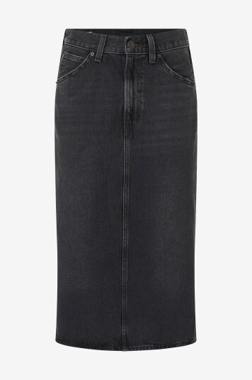 Levi's - Denim skjørt HR Back Slit Skirt - Svart