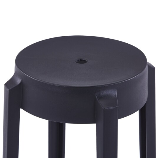 vidaXL Stablekrakker 4 stk svart plast vidaXL Stablekrakker 4 stk svart plast