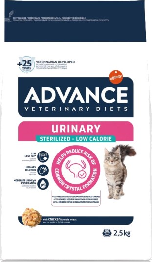 Affinity Advance Veterinary Diets Tørrfôr Veterinary Urinary Diets Cat Sterilized Low Calorie 2 X 2.5 kg