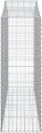 vidaXL Gabionkurver buede 3 stk 200x50x140/160 cm galvanisert jern