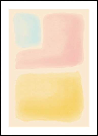 Posterbox Soft Watercolor Shapes Plakat Plakat / 30x40cm