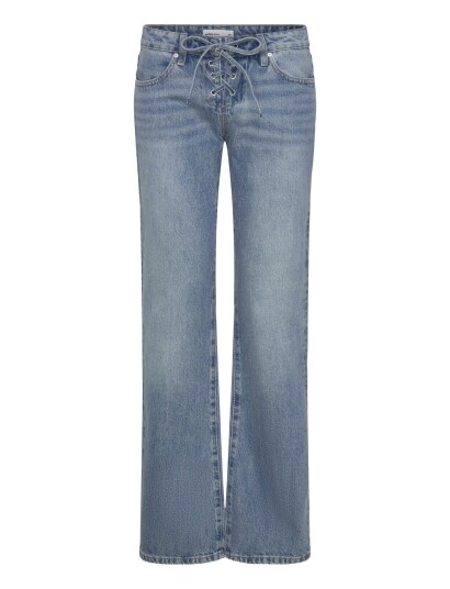 Gina Tricot Lacing Jeans Blue 40