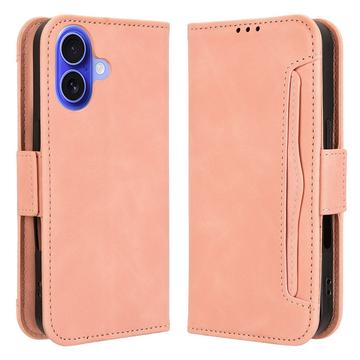 iPhone 16 Plus Kortholder Lommebokveske   Rosa