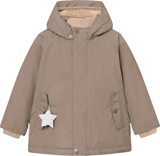 MINI A TURE Matwally Fleece Lined Winter Jacket. Grs GREY BROWN 122