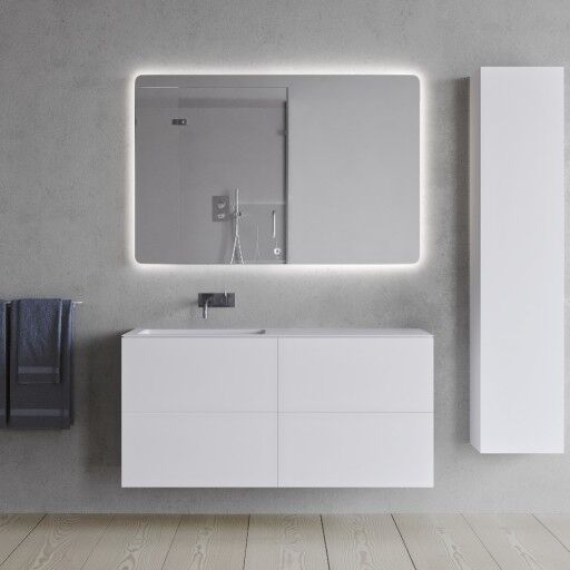 Copenhagen Bath SQ2 Servantskap 120 120x45x60 cm med servant Hvit Matt