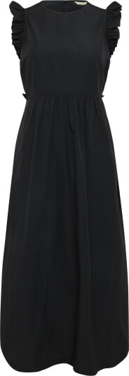 by Ti Mo Cotton Taffeta Ruffle Dress Black M