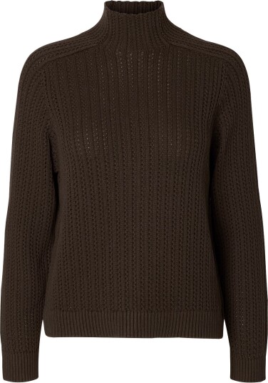 Selected Slwolga Ls Knit Structure High Neck DELICIOSO XS