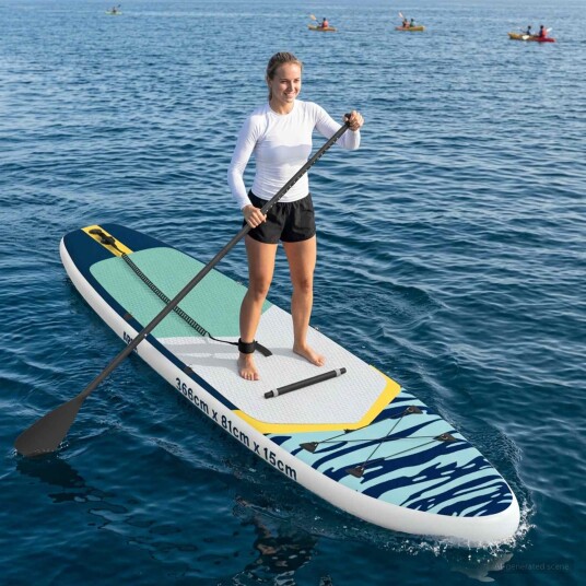 SUP-brett med sete 2-i-1 APEX 366 x 81 x 15 cm Blå for SUP-brett med sete 2-i-1 APEX 366 x 81 x 15 cm Blå for