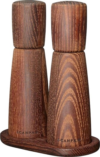Scanpan Salt & Pepperkvern m/brett  Karbonisert Aske 18cm