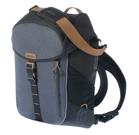 Basil Miles, Bakre, Sykkelveske, Polyester, Grå, 17 L, 5 Kg