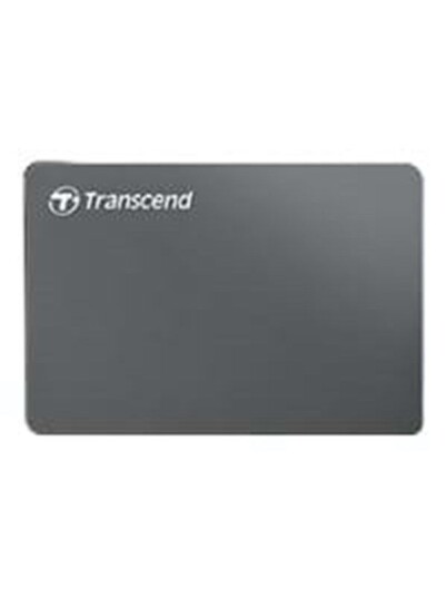 Transcend StoreJet 25C3 1 TB Ekstern Harddisk med USB 3.2 - Grå Transcend StoreJet 25C3 1 TB Ekstern Harddisk med USB 3.2 - Grå