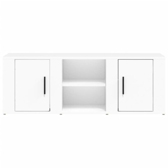 TV benk hvit 100x31,5x35 cm konstruert tre TV benk hvit 100x31,5x35 cm konstruert tre