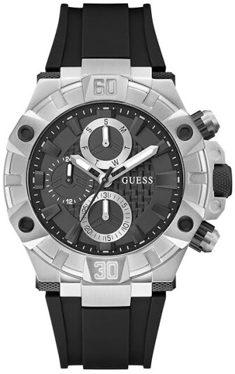 Guess Herreklokke GW0802G1 Sport Sort/Gummi Ø46 mm Guess Herreklokke GW0802G1 Sport Sort/Gummi Ø46 mm