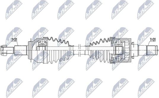 Nty Drivaksel NTY NPW MZ 080