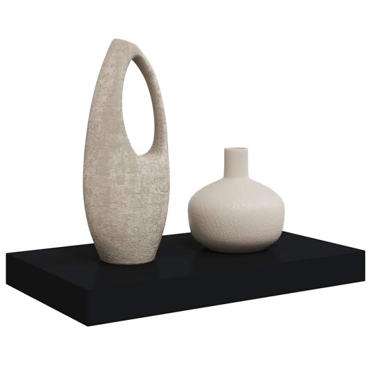 vidaXL Flytende vegghylle svart 40x23x3,8 cm MDF