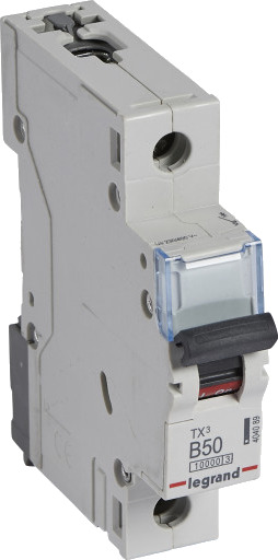 Legrand 10 stk TX³ MCB automatsikring B50 1P 1M 10/10kA
