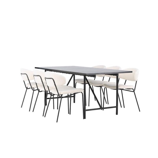Venture Home Spisegruppe Venture Home Astrid med 6 Chico Stoler GR23527
