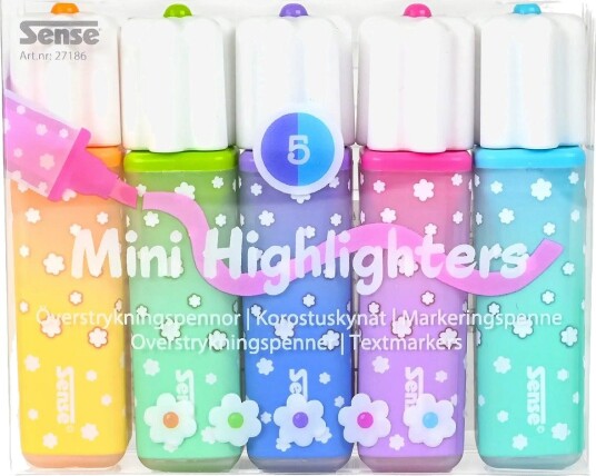 Sense Mini Highlighter 5-P Daisy - RED - One Size