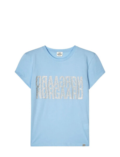Mads Nørgaard Single Cotton Tuvina Tee Blue 104
