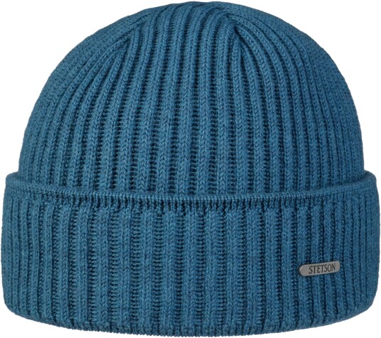 Stetson Unisex Beanie Merino Wool Ocean Blue OneSize