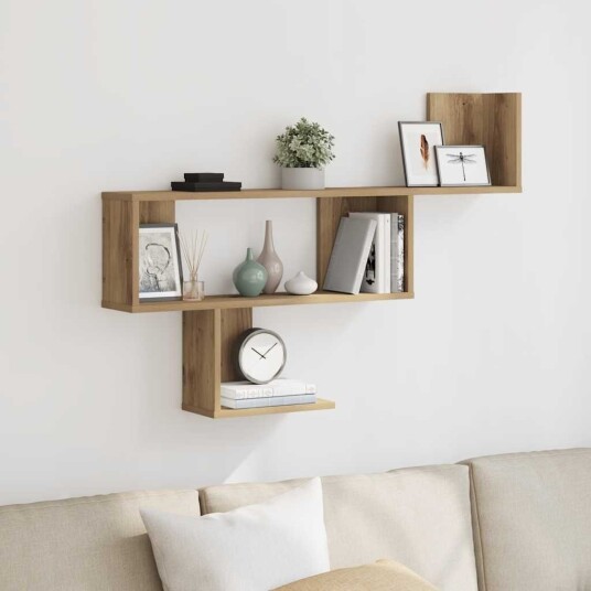 Vegghylle artisan eik 100x15x70 cm konstruert tre