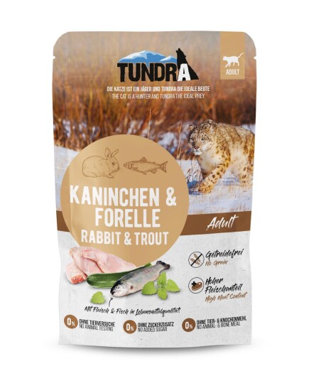 Tundra Pouch Kanin Og Ørret 16X85G Våtfôr Tundra Pouch Kanin Og Ørret 16X85G Våtfôr