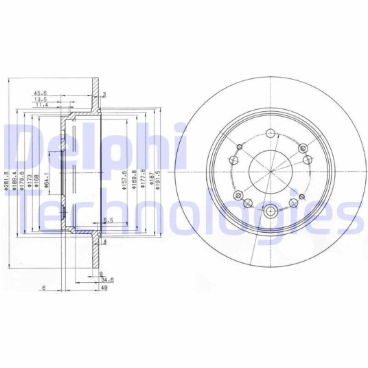 Bremseskive DELPHI BG3979