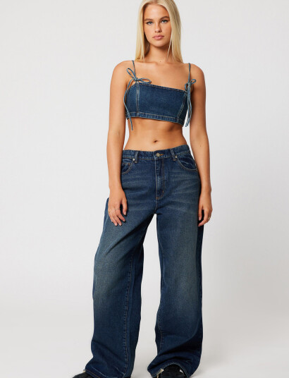 ABRAND 95 Mid Super Baggy Laced Cory Tint Dark Blue - Blue - 24