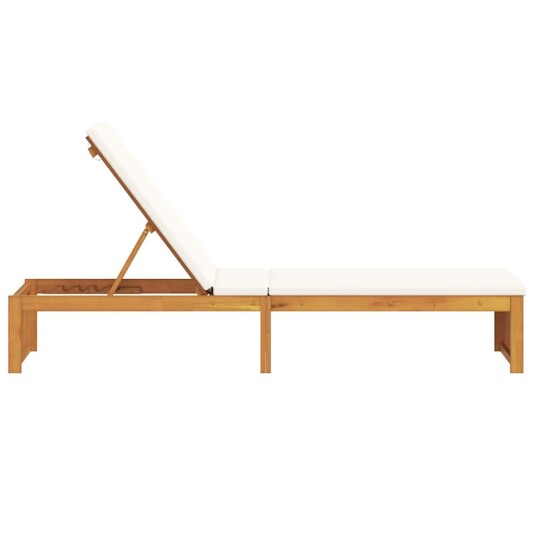 solseng med pute 200 x 55 x 30 cm i massivt akasietre solseng med pute 200 x 55 x 30 cm i massivt akasietre