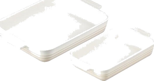 Le Creuset Ildfast formsett stentøy 25+32 cm meringue