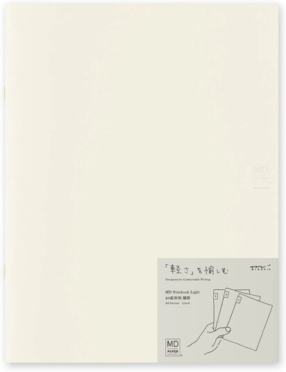 Midori Md Notebook Light Lined A4 3-Pakk