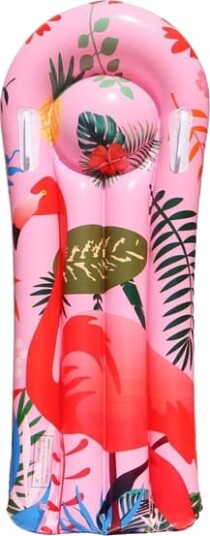 Oppblåsbar bodyboard for barn med håndtak bærbar surfebrett flytende bassengbrett strandsurfing svømming sommer Flamingo