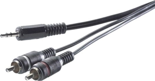 Speaka Professional Sp 1300900 2 X Rca Hankjønn 3.5Mm Hankjønn 3 M Grå